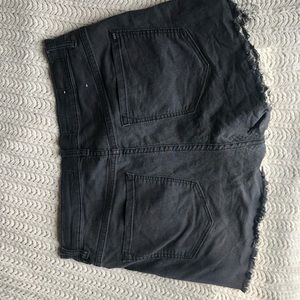 Black Garage Jean Shorts